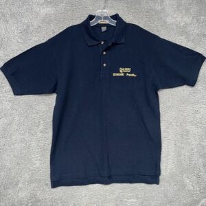 VTG Harvard Square Shirt Mens Sz L Black Fujifilm Polo Egyptian Cotton Embroider